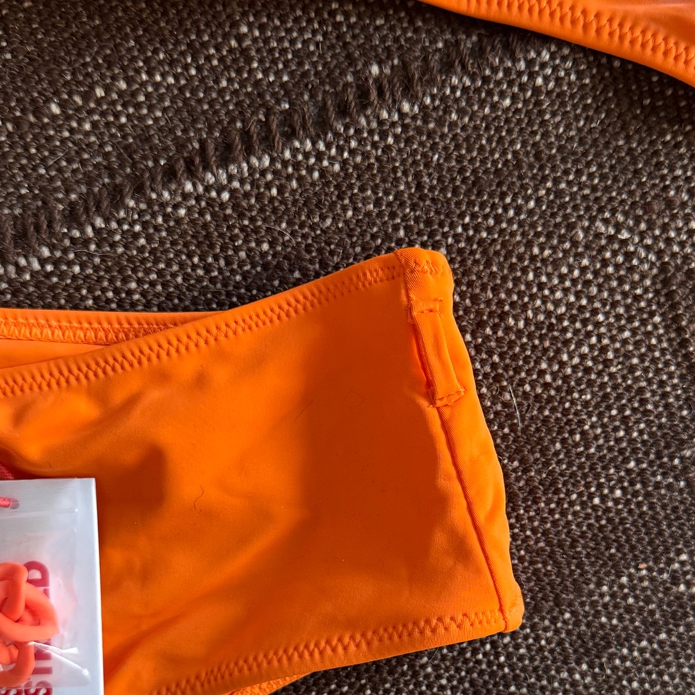 SOLID & STRIPED Orange Bikini with Braided Details - Picture 3 of 7